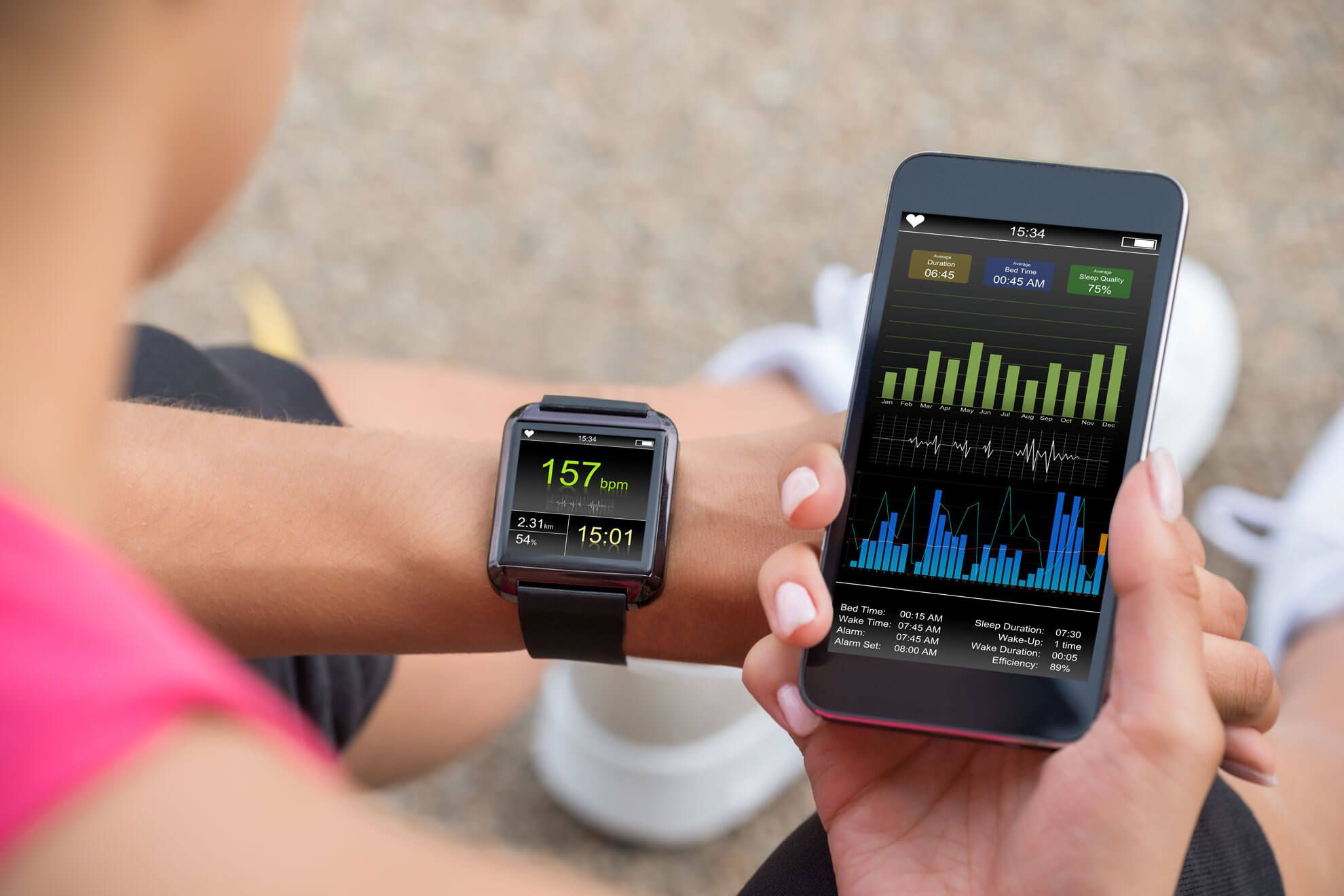 Smartphone apps for tracking fitness goals